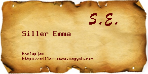 Siller Emma névjegykártya